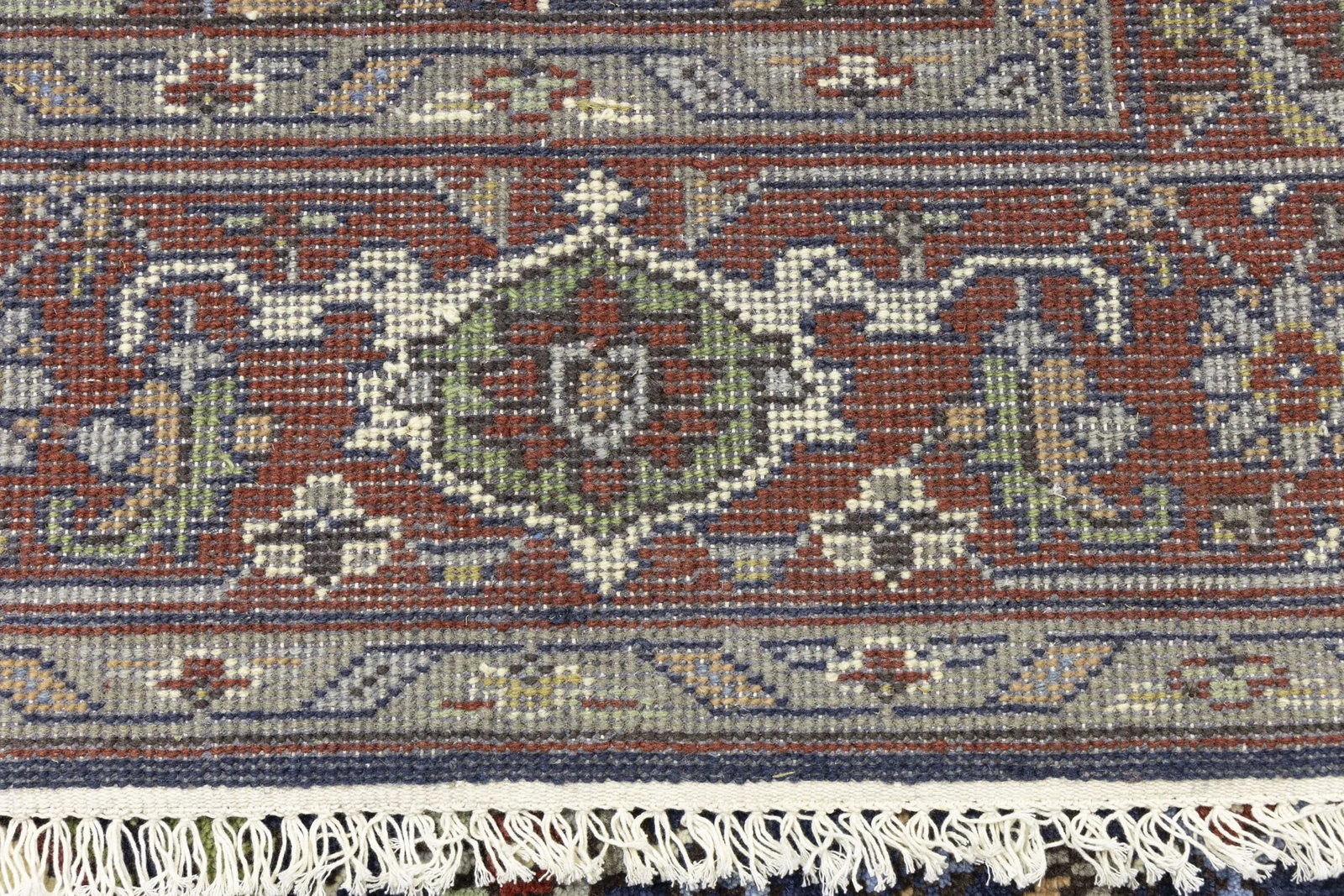Dark Navy Geometric 8X10 Heriz Serapi Oriental Rug - 20