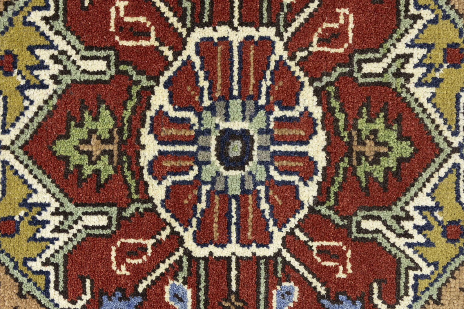 Dark Navy Geometric 8X10 Heriz Serapi Oriental Rug - 9