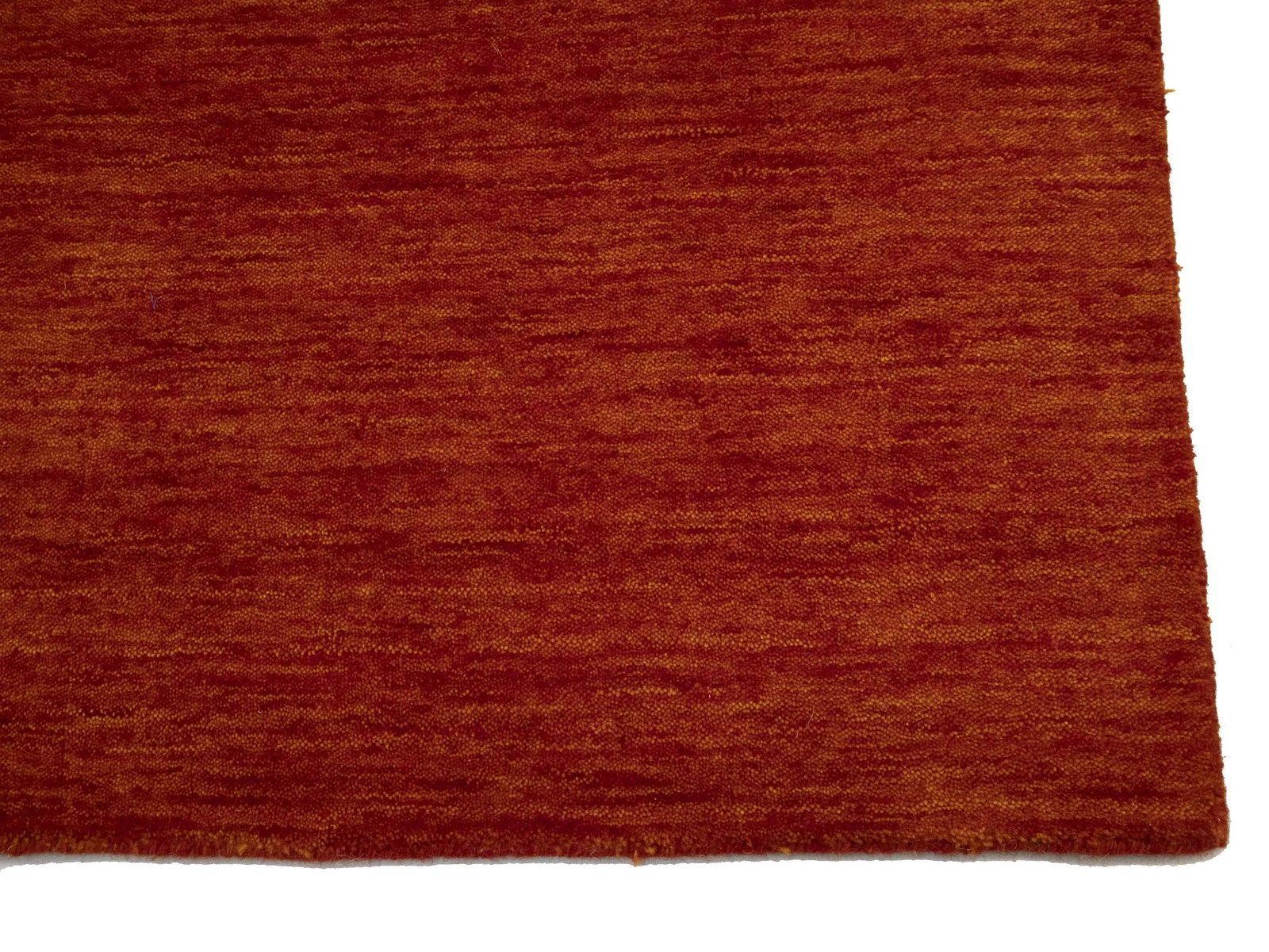 Orange Red Modern Solid 3X10 Gabbeh Oriental Runner Rug - 10