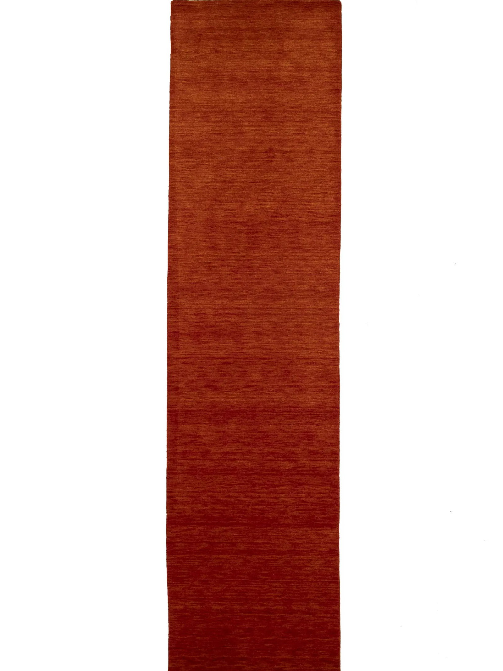 Orange Red Modern Solid 3X10 Gabbeh Oriental Runner Rug: Title: Orange Red Modern Solid 3X10 Gabbeh Oriental Runner Rug Description:This hand-loomed 3X10 Orange Red Oriental rug from India is characterized by a robust modern design and a rich Orange Red