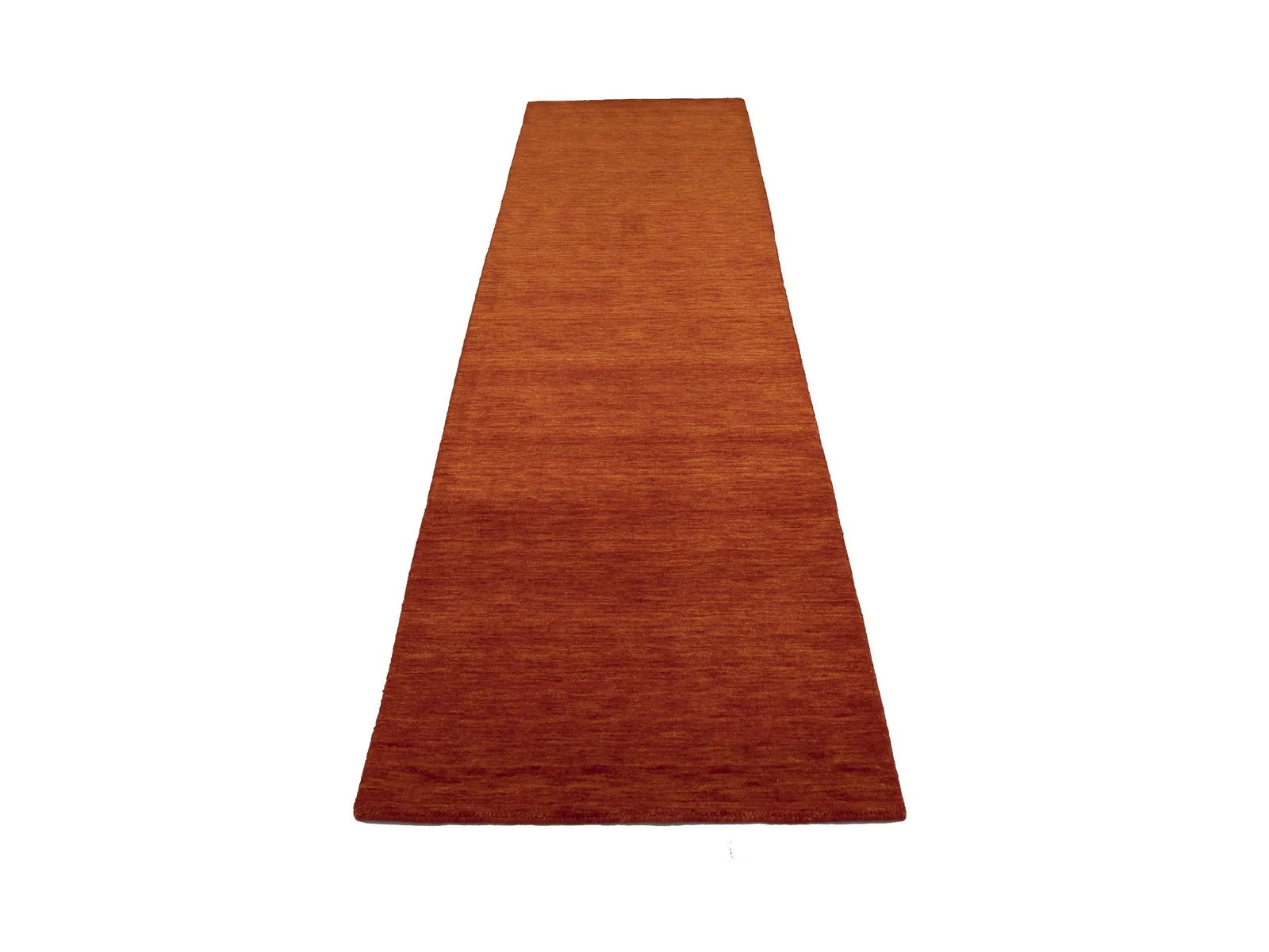 Orange Red Modern Solid 3X10 Gabbeh Oriental Runner Rug - 6