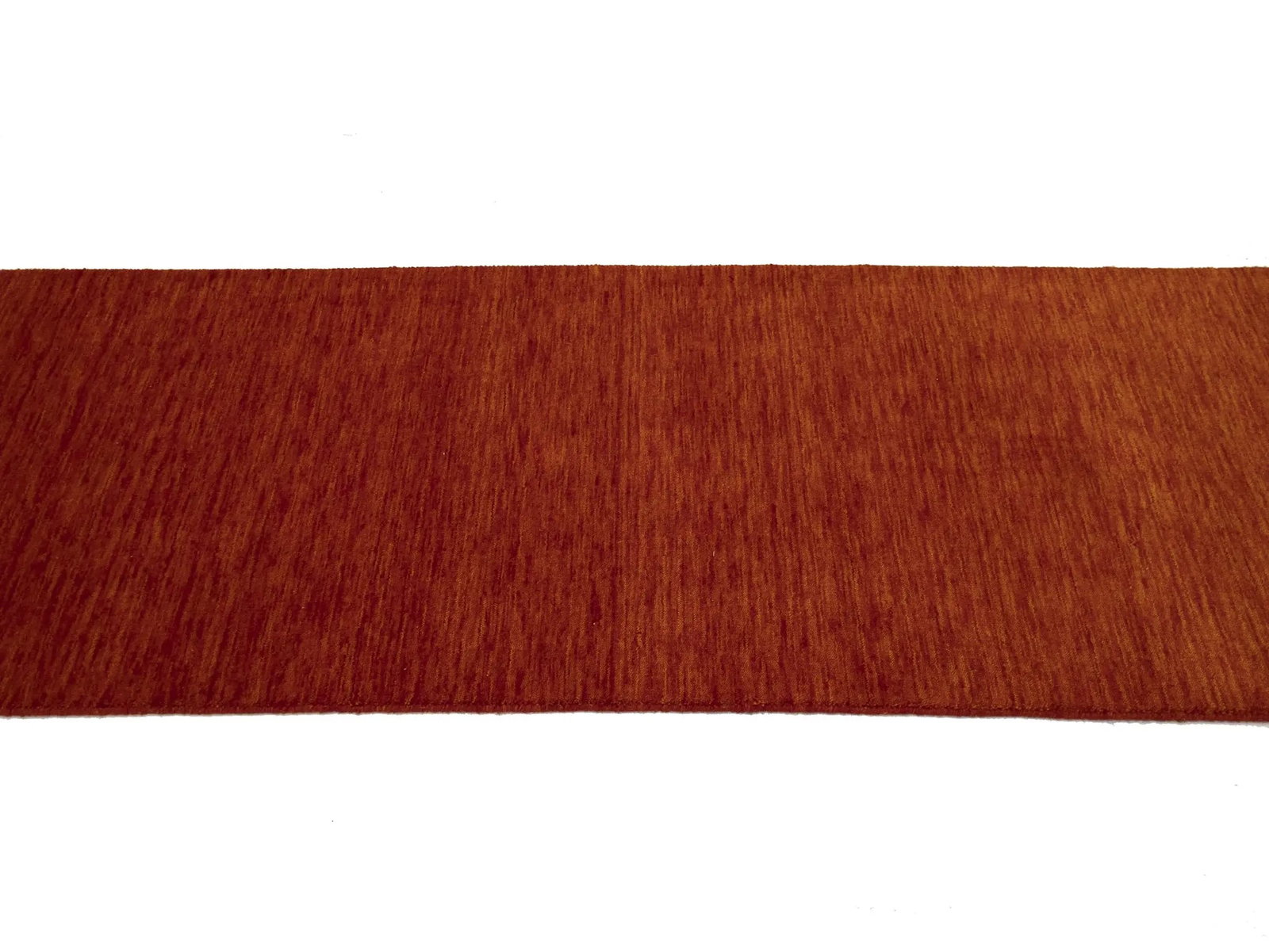 Orange Red Modern Solid 3X10 Gabbeh Oriental Runner Rug - 7