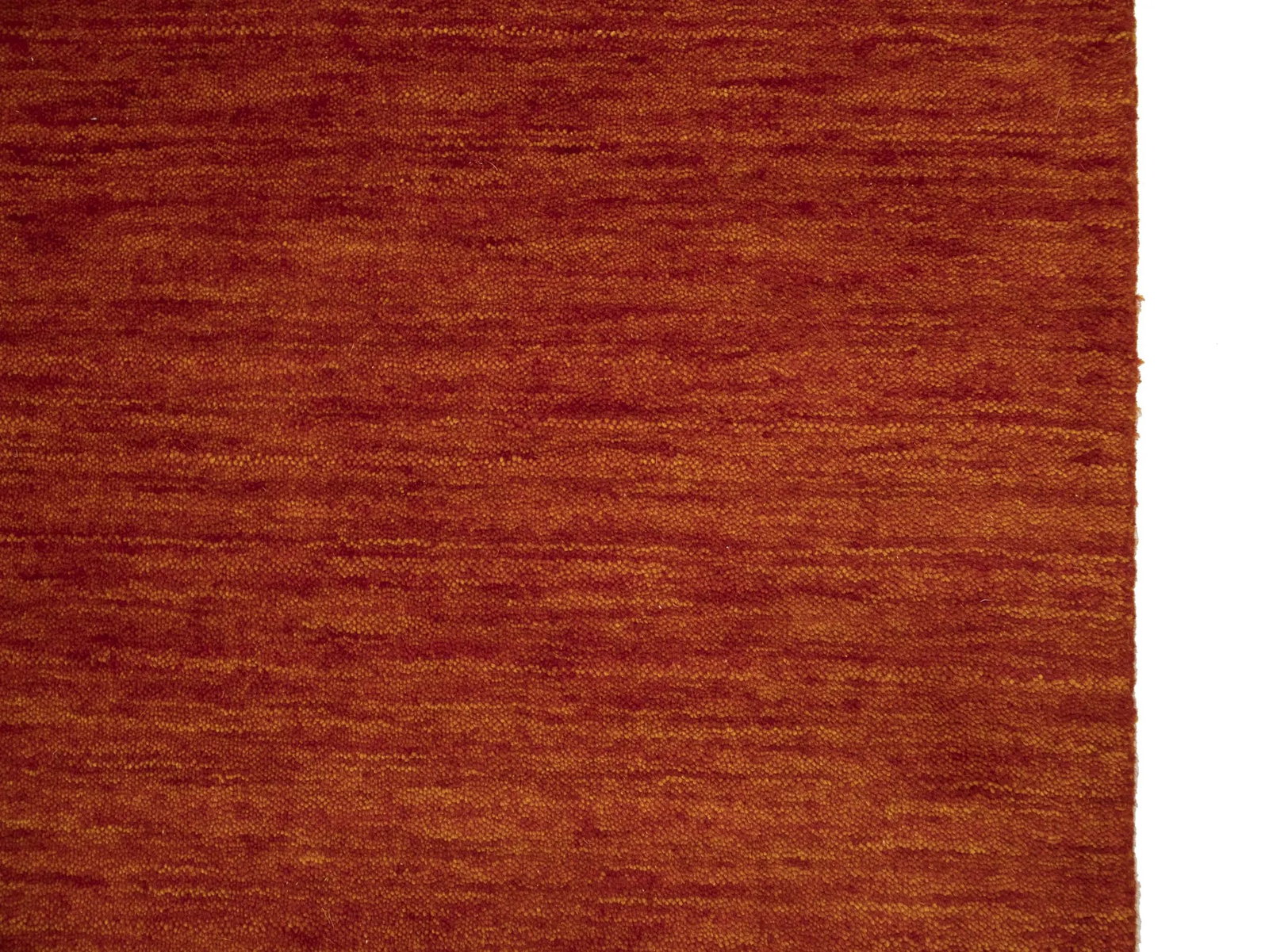 Orange Red Modern Solid 3X10 Gabbeh Oriental Runner Rug - 9