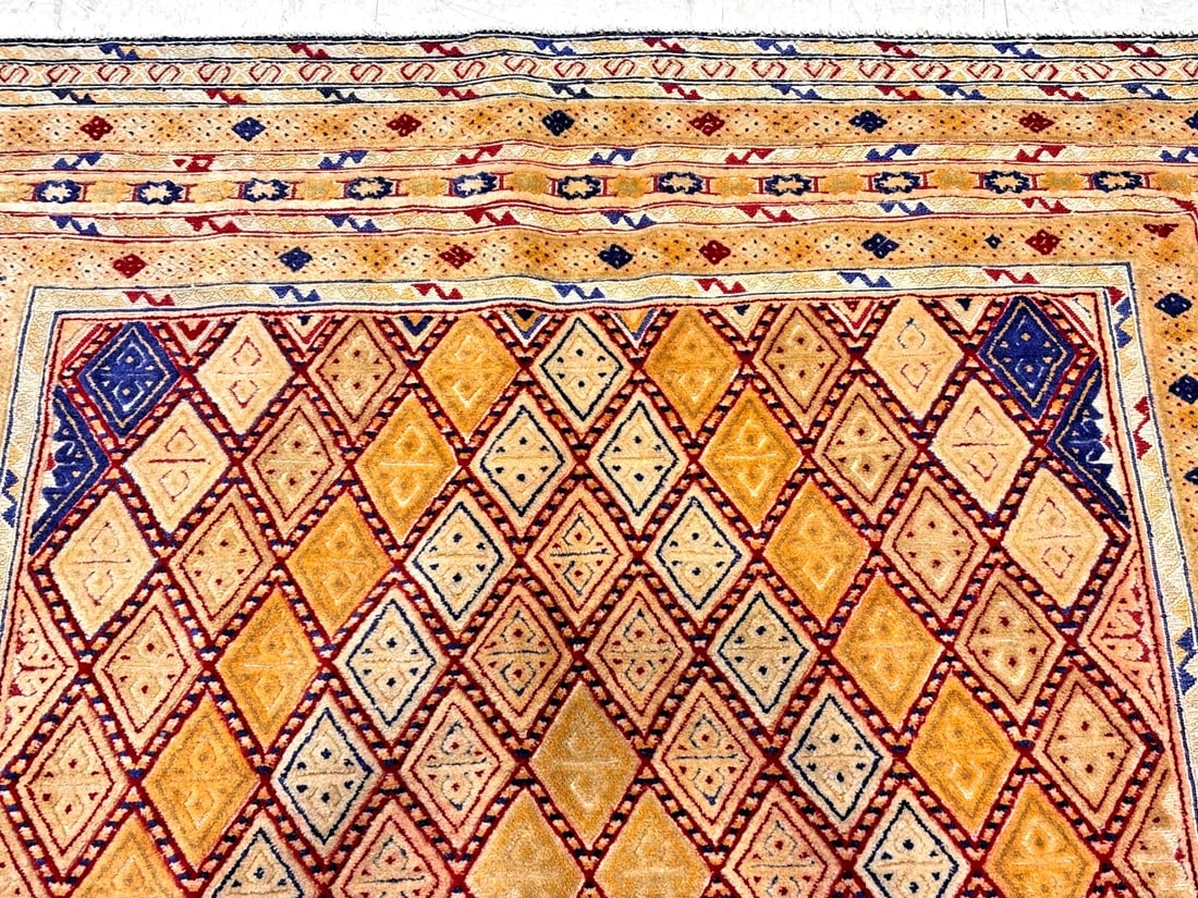 Hand-Knotted Balouch Tribal Wool Geometric Afghan Oriental Area Rug 4'1" x 6'10" - 4