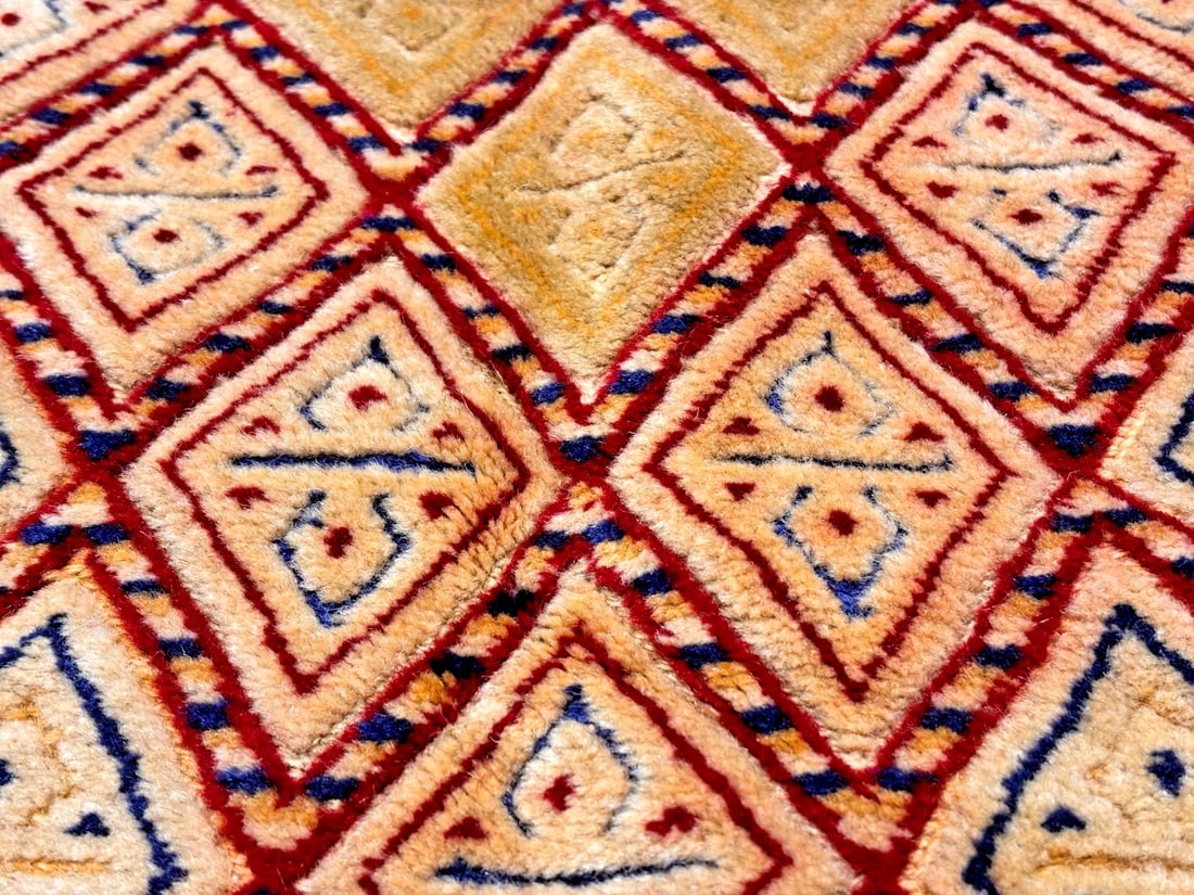 Hand-Knotted Balouch Tribal Wool Geometric Afghan Oriental Area Rug 4'1" x 6'10" - 5