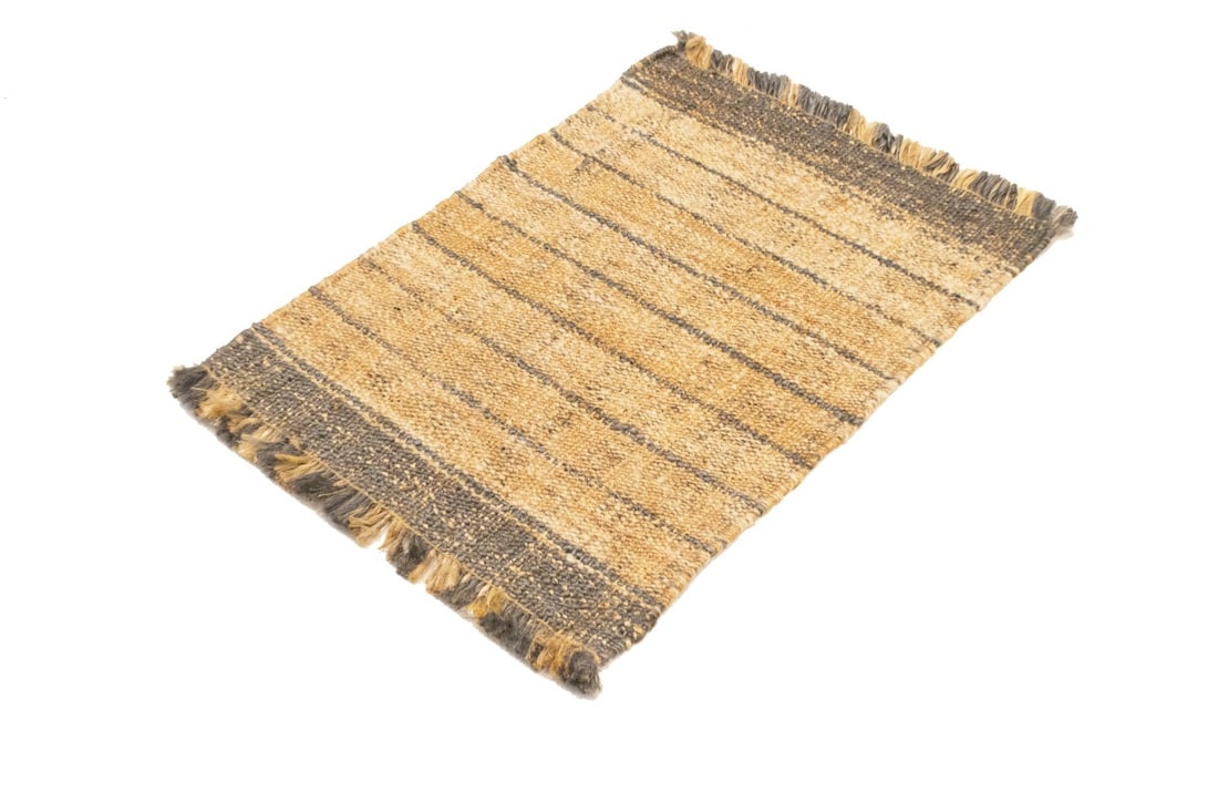Flat-Weave Wool Jute 2X3 Sumak Modern Rug - 4