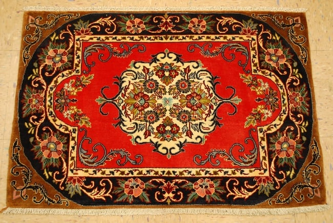 PERSIAN KASHAN RUG 2'3"x3'3" - 2