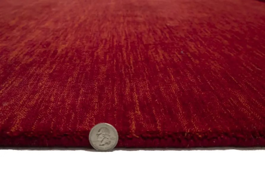 Red Modern Solid 4X6 Gabbeh Oriental Rug - 12