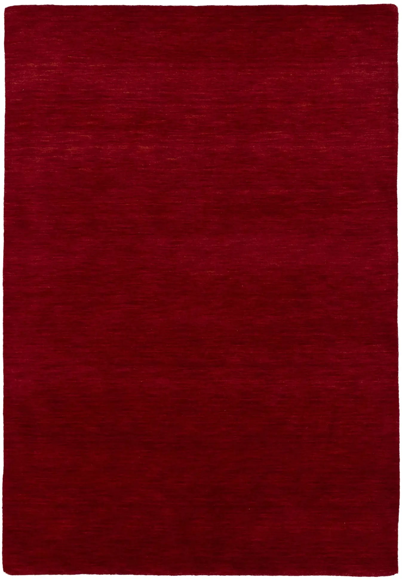 Red Modern Solid 4X6 Gabbeh Oriental Rug: Title: Red Modern Solid 4X6 Gabbeh Oriental Rug Description:This hand-loomed 4X6 Red Oriental rug from India is characterized by a robust modern design and a rich Cherry Red color. It is made from hig