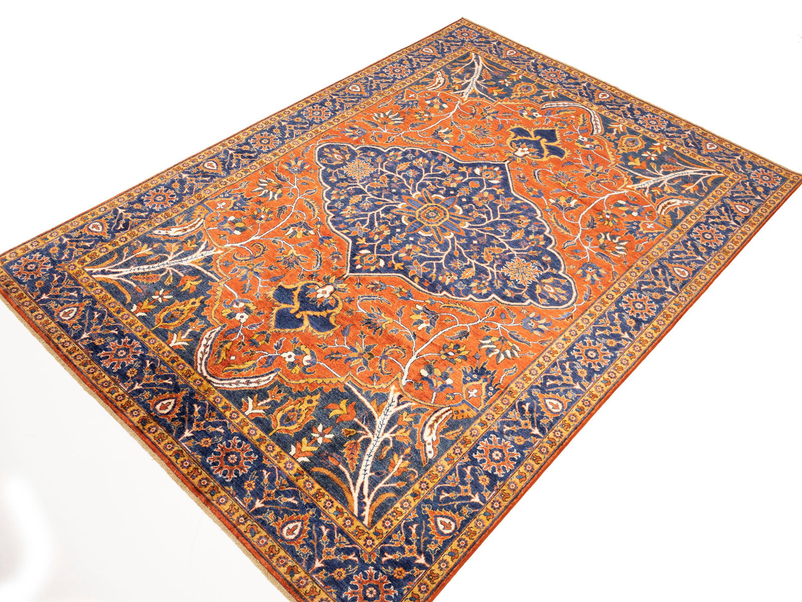 Rusty Red Floral Tribal 7X10 Afghan Herati Oriental Rug - 3