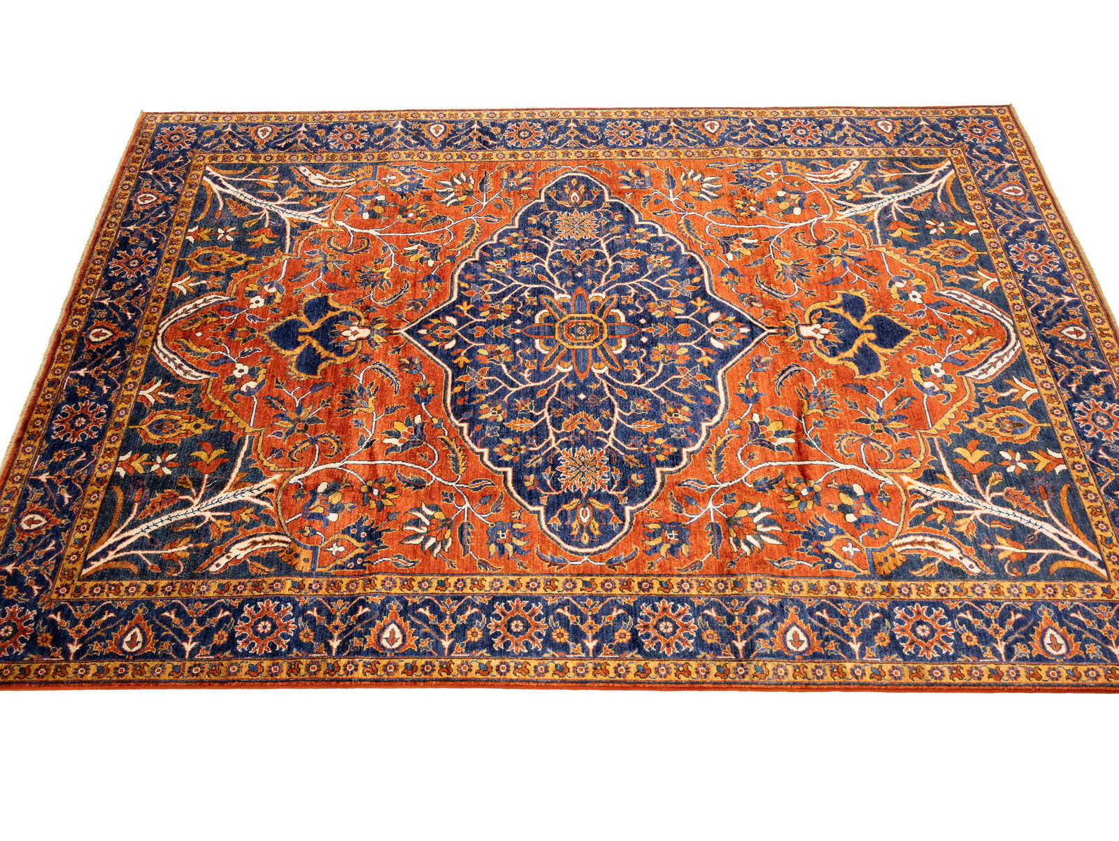 Rusty Red Floral Tribal 7X10 Afghan Herati Oriental Rug - 4
