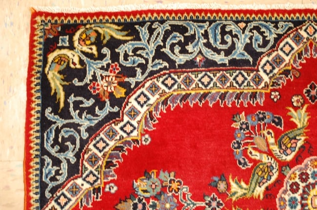 Persian KASHAN RUG,2'4" x 3'4" - 2