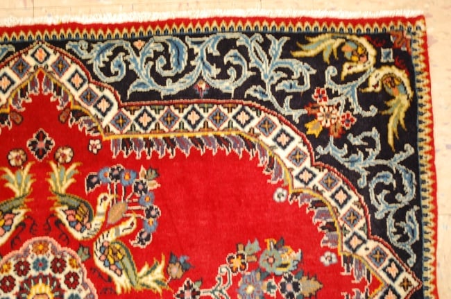 Persian KASHAN RUG,2'4" x 3'4" - 3