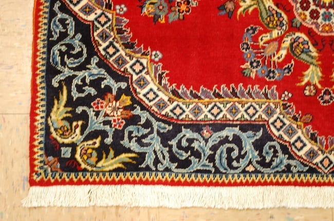 Persian KASHAN RUG,2'4" x 3'4" - 4
