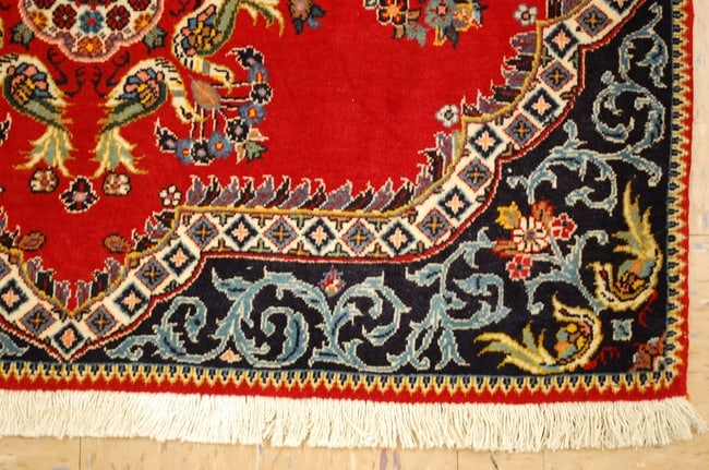 Persian KASHAN RUG,2'4" x 3'4" - 5