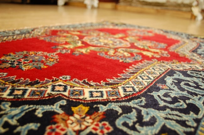 Persian KASHAN RUG,2'4" x 3'4" - 8
