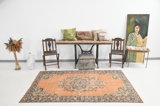 4'4'' x 7'7'' Turkish Handmade Kilim Rug - 2536 - 2