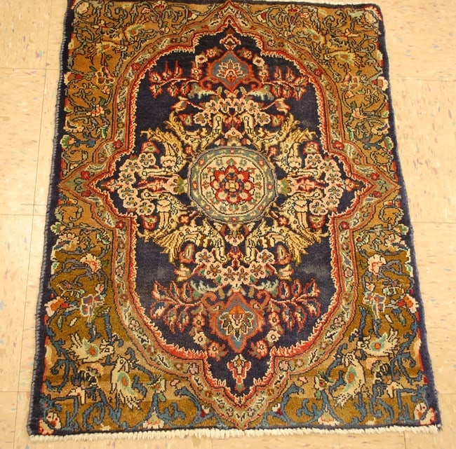 Persian KASHAN RUG 2'1" x 2'9" - 7