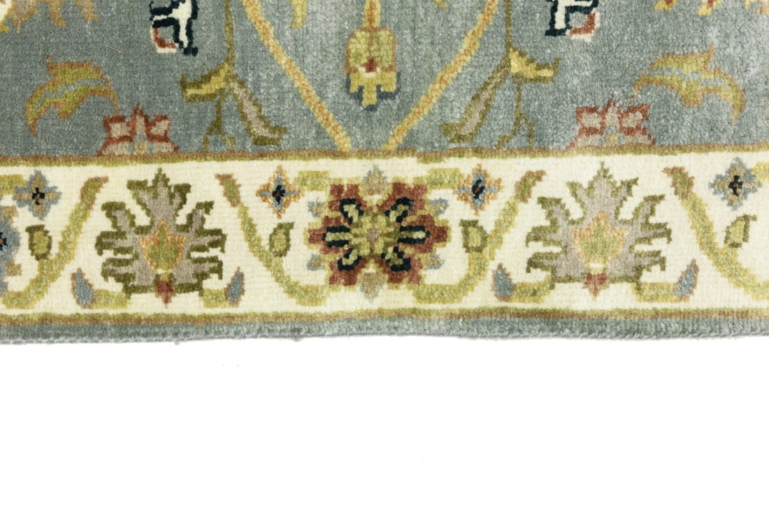 Blue-gray Floral Osh Chobi 2'5X12 Peshawar Oriental Runner Rug - 10