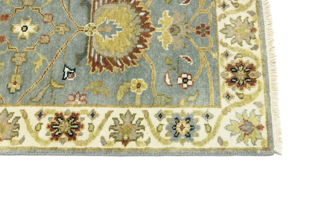 Blue-gray Floral Osh Chobi 2'5X12 Peshawar Oriental Runner Rug - 11