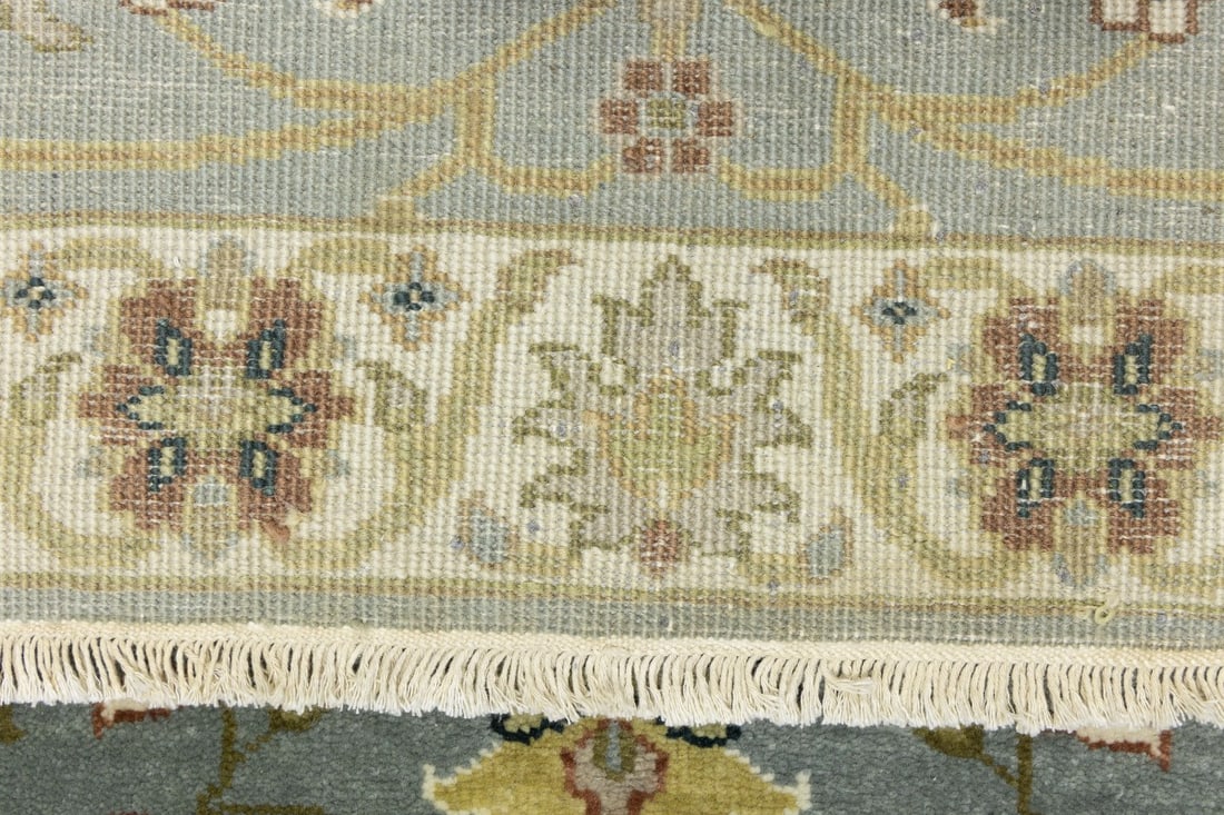 Blue-gray Floral Osh Chobi 2'5X12 Peshawar Oriental Runner Rug - 16