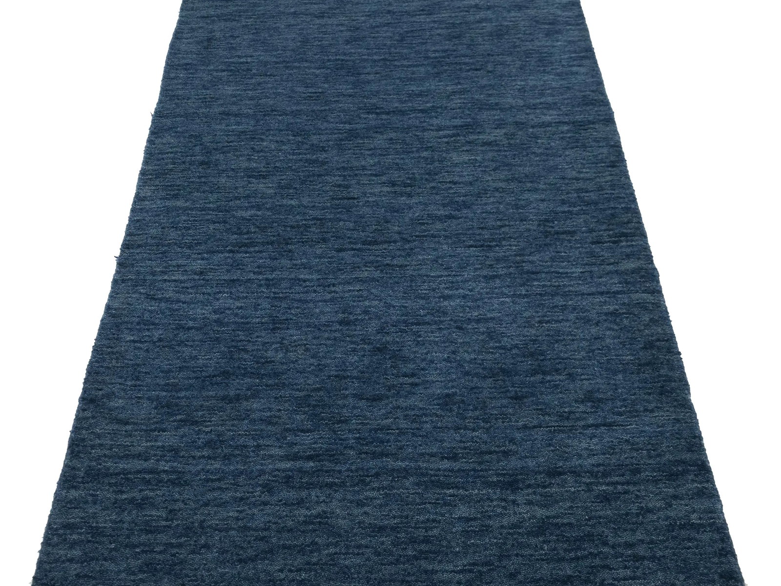 Steel Blue Modern Solid 3X12 Gabbeh Oriental Runner Rug - 10
