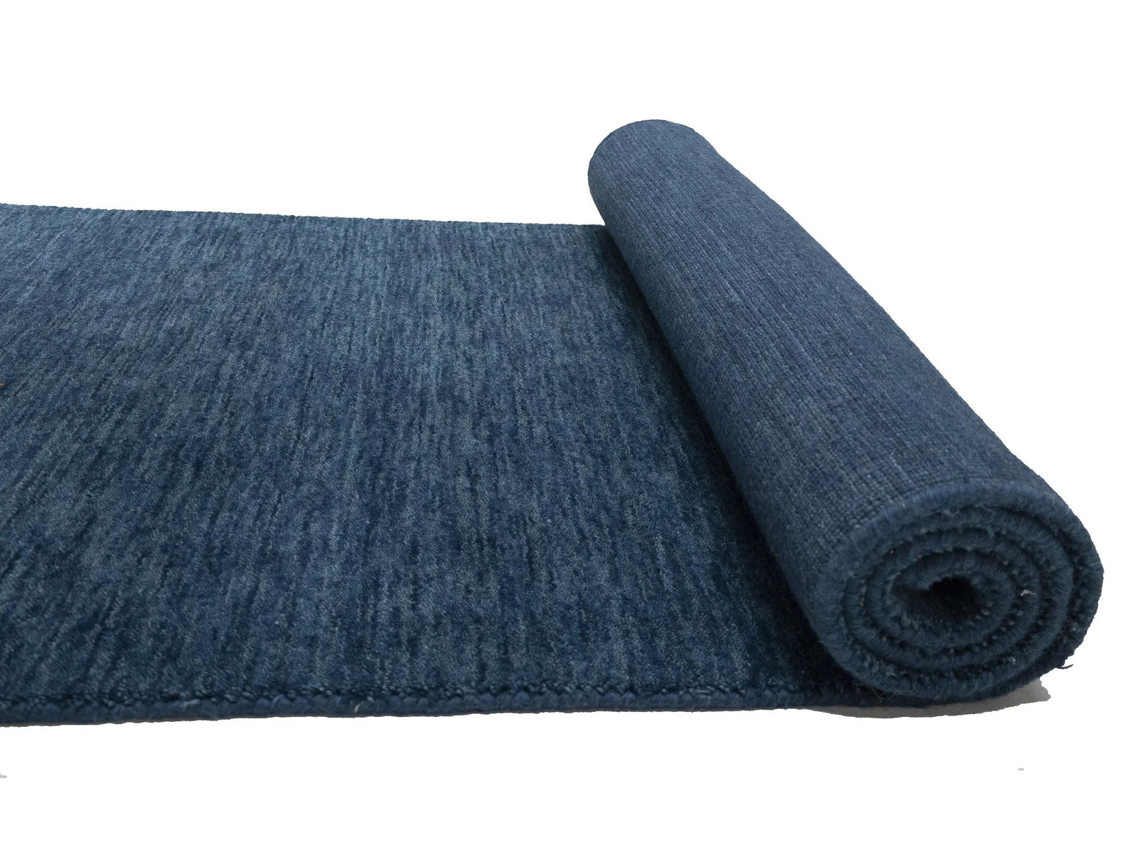 Steel Blue Modern Solid 3X12 Gabbeh Oriental Runner Rug - 12