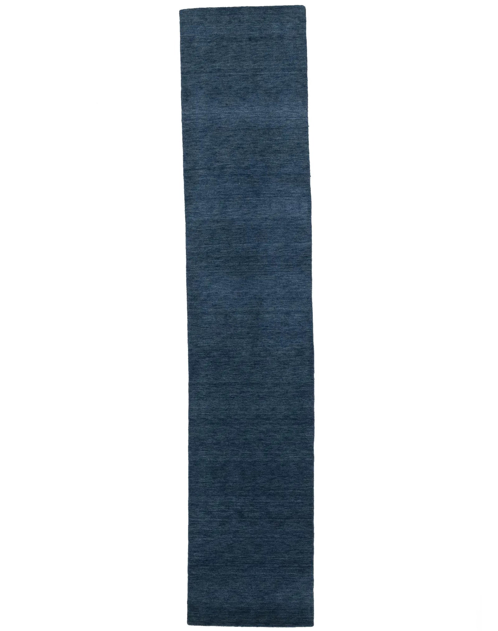 Steel Blue Modern Solid 3X12 Gabbeh Oriental Runner Rug: Title: Steel Blue Modern Solid 3X12 Gabbeh Oriental Runner Rug Description:This hand-loomed 3X12 Steel Blue Oriental Runner rug from India is characterized by a robust modern design and a rich Steel