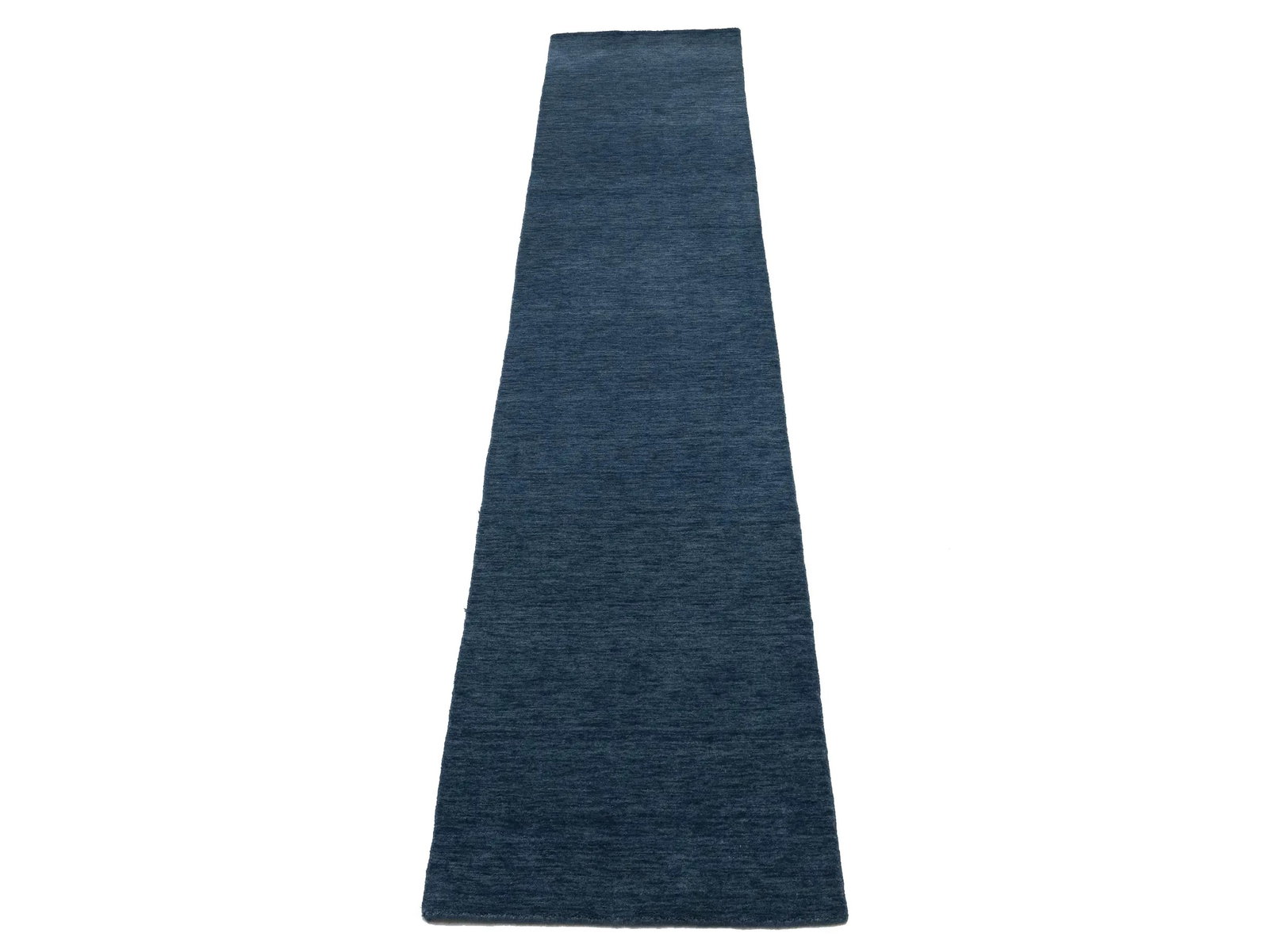 Steel Blue Modern Solid 3X12 Gabbeh Oriental Runner Rug - 3