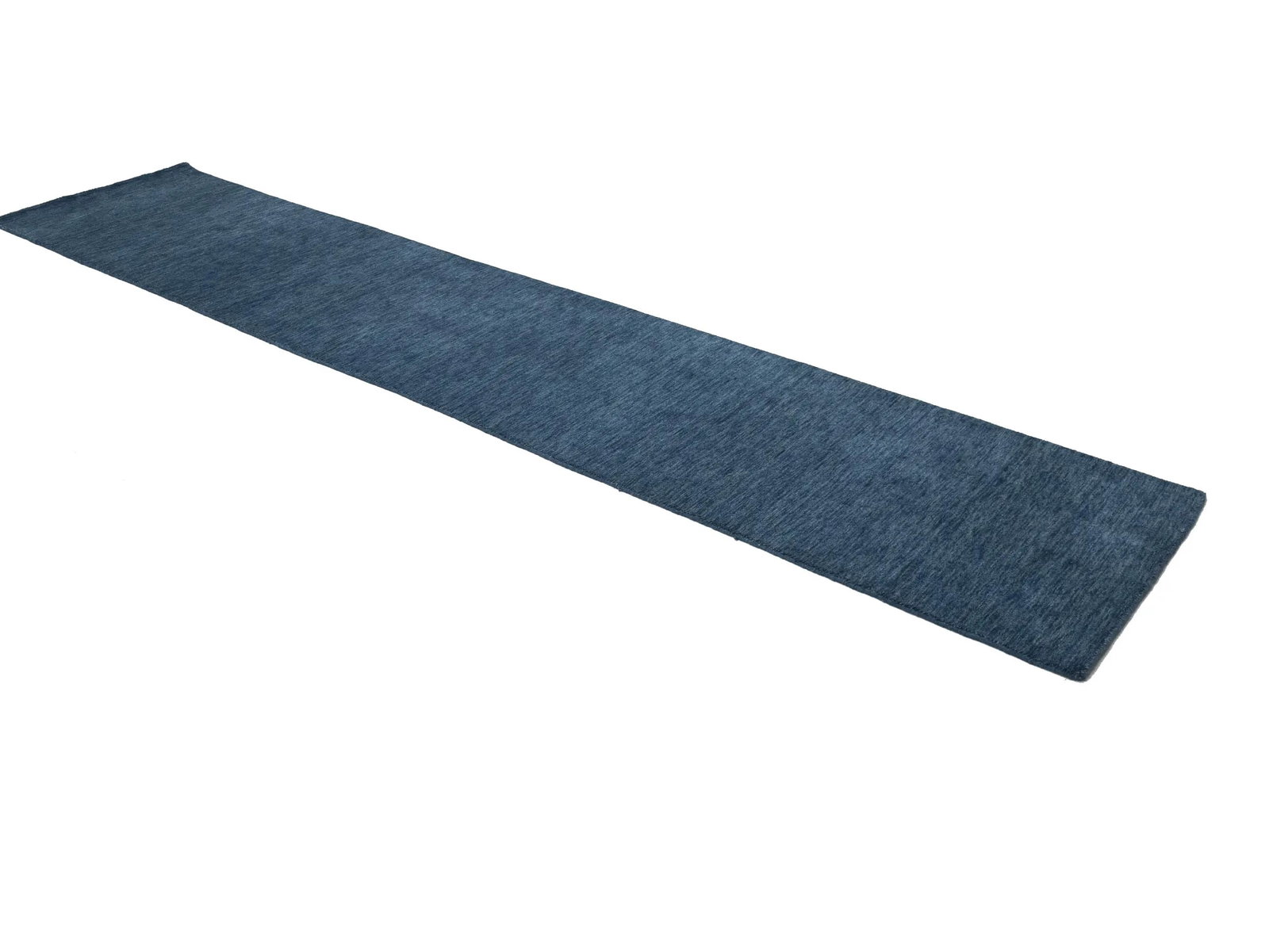 Steel Blue Modern Solid 3X12 Gabbeh Oriental Runner Rug - 4