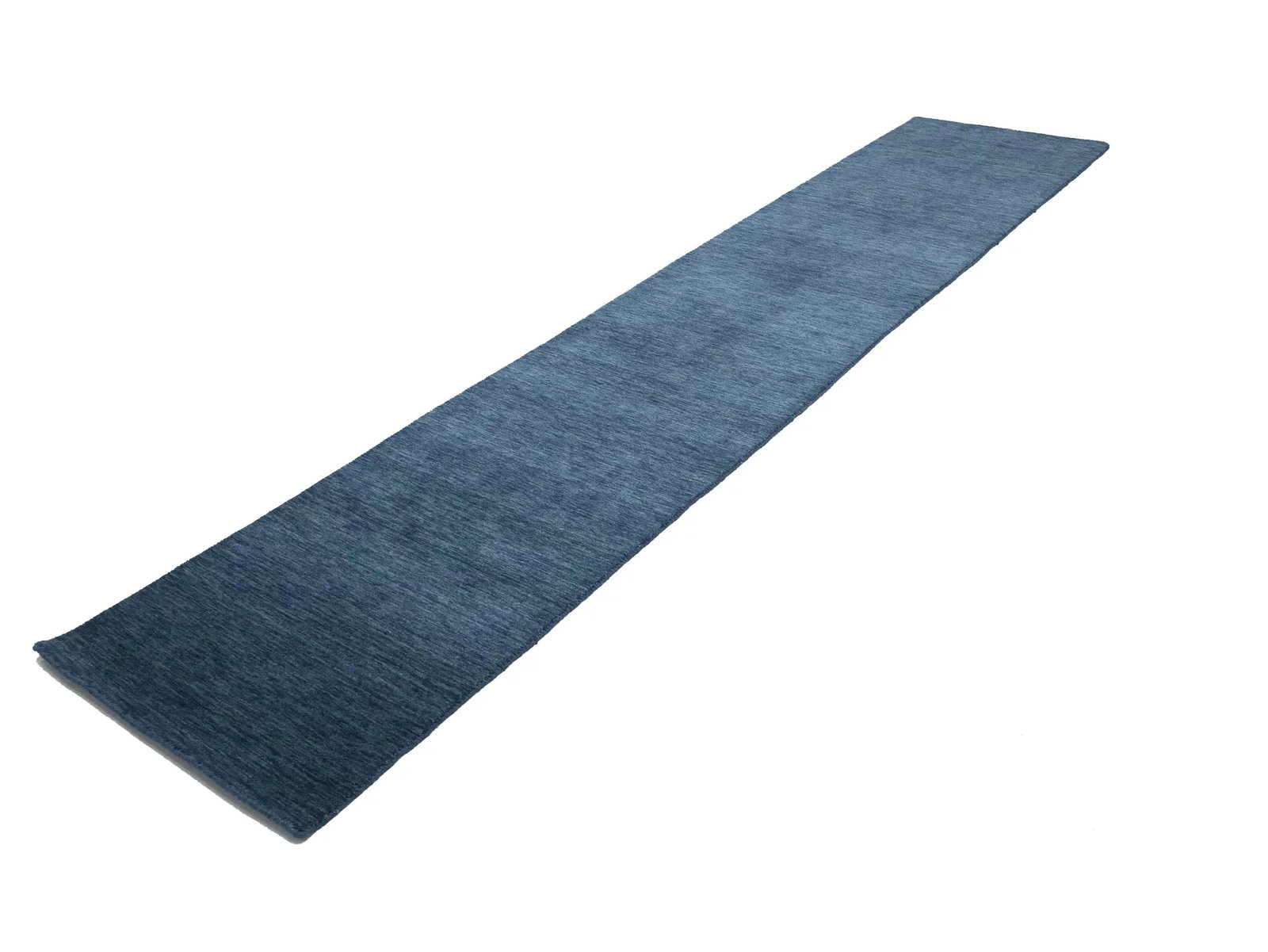 Steel Blue Modern Solid 3X12 Gabbeh Oriental Runner Rug - 5