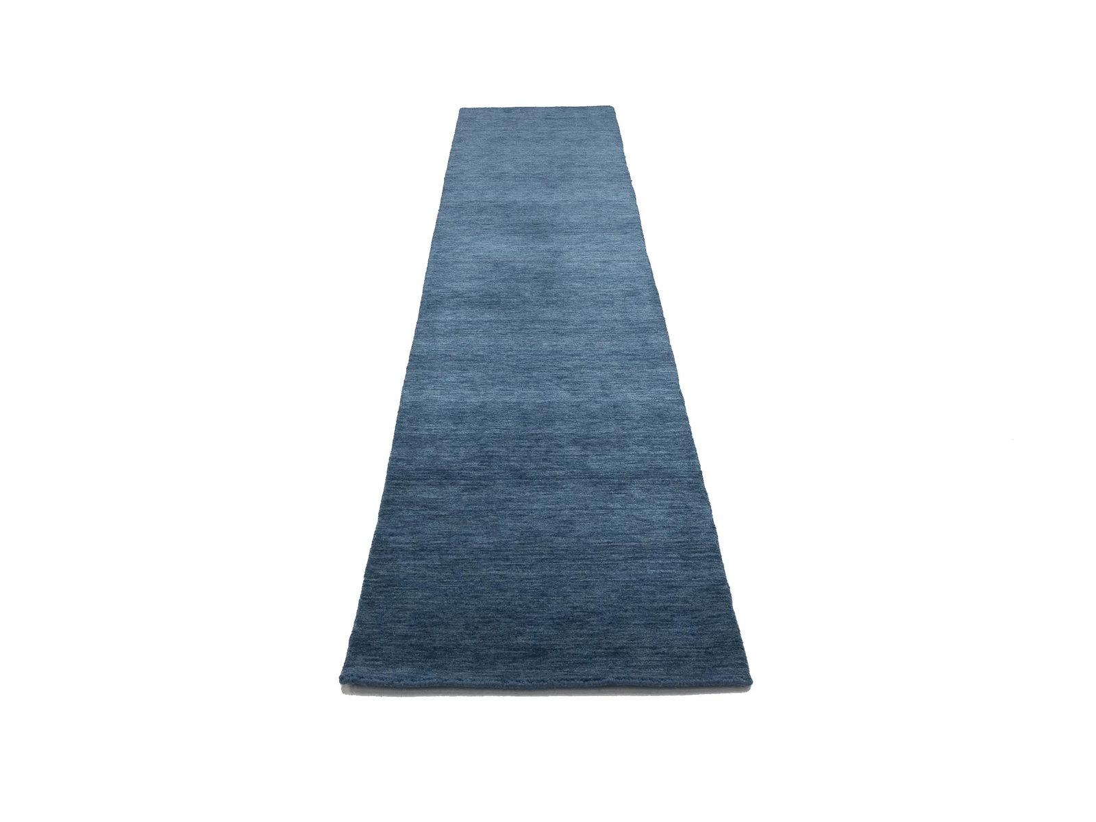 Steel Blue Modern Solid 3X12 Gabbeh Oriental Runner Rug - 6
