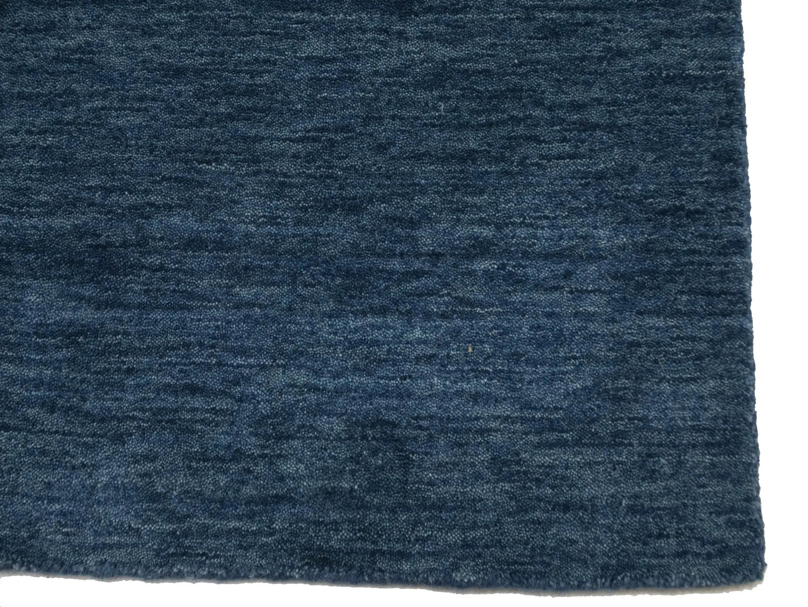 Steel Blue Modern Solid 3X12 Gabbeh Oriental Runner Rug - 8