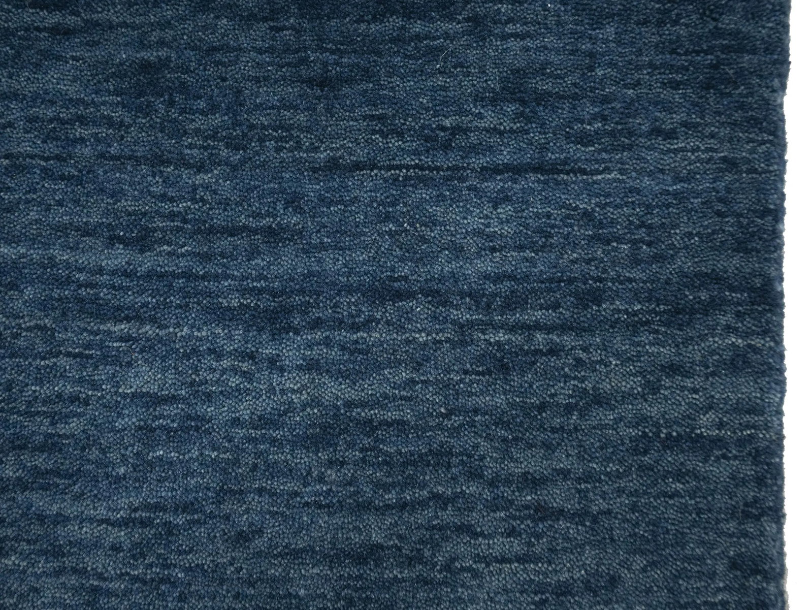Steel Blue Modern Solid 3X12 Gabbeh Oriental Runner Rug - 9