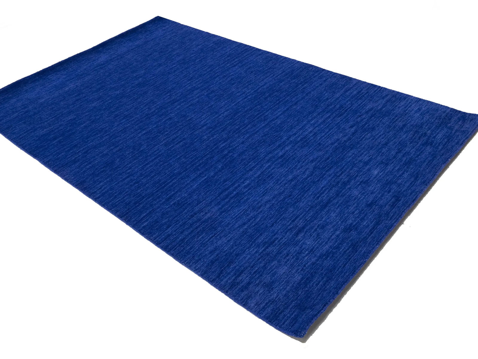 Solid Royal Blue Modern 5X8 Gabbeh Oriental Rug - 4