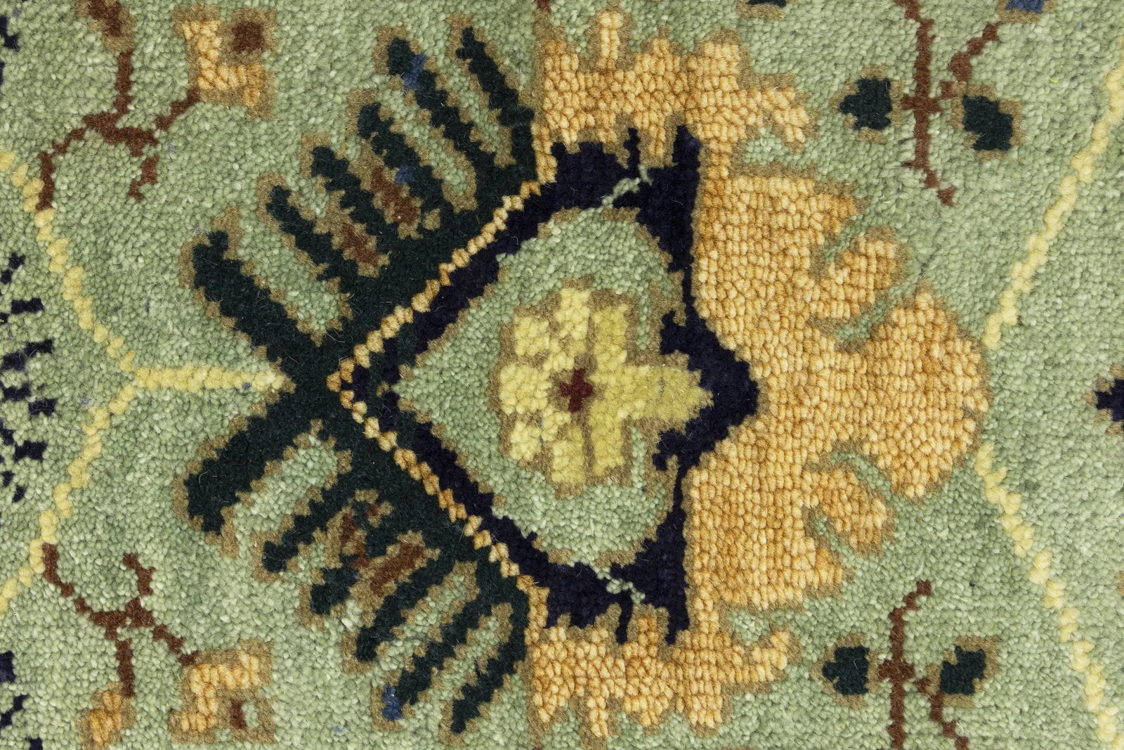 Light Gray Geometric 3X12 Indo-Karajeh Oriental Runner Rug - 9