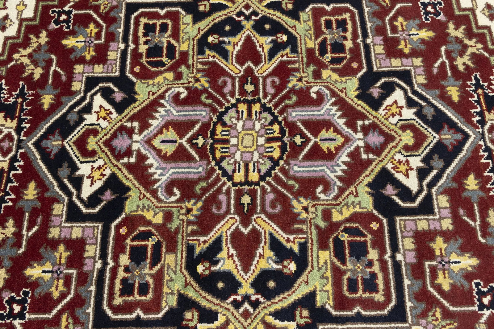 Red Floral 8X10 Heriz Serapi Oriental Rug - 10