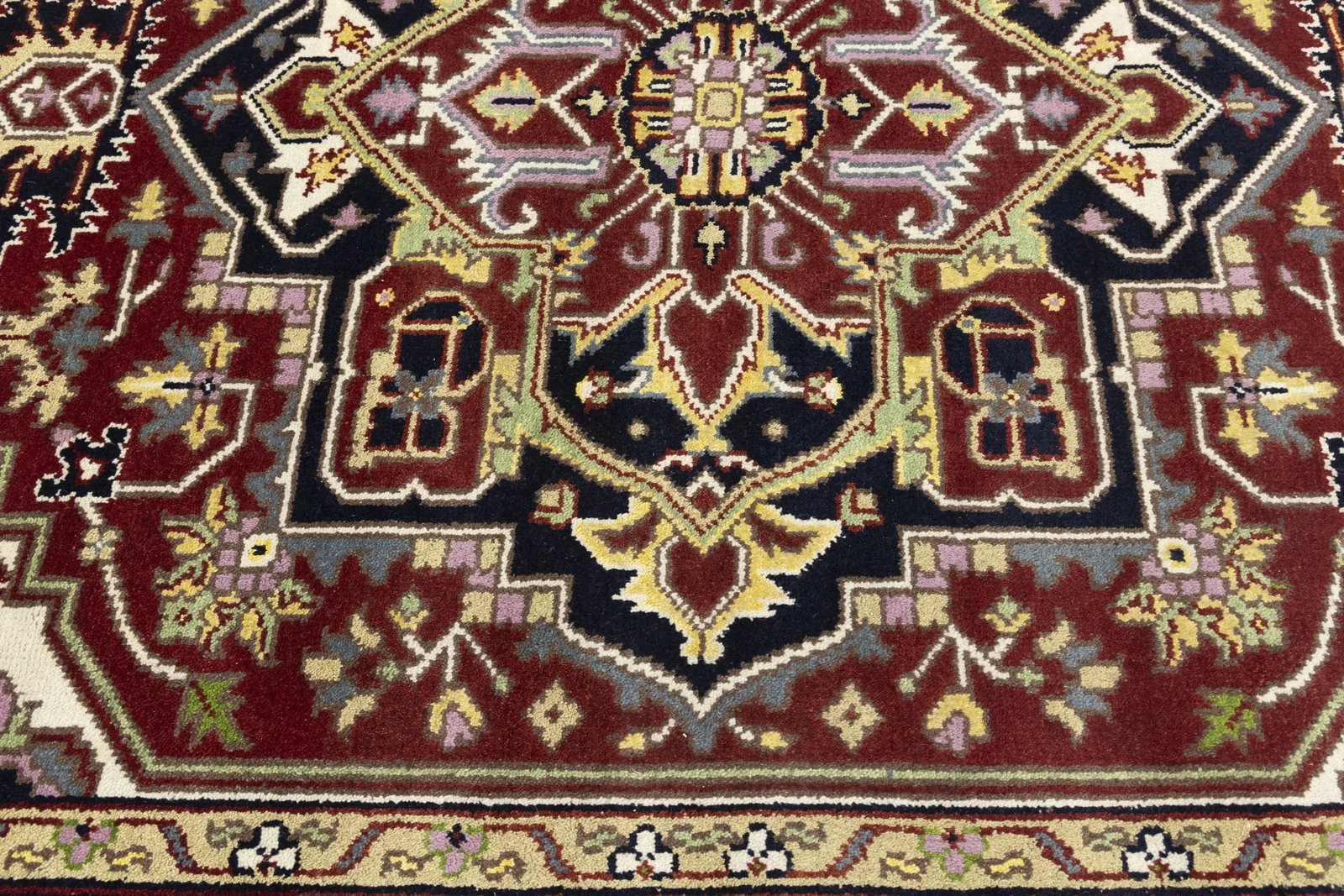 Red Floral 8X10 Heriz Serapi Oriental Rug - 11