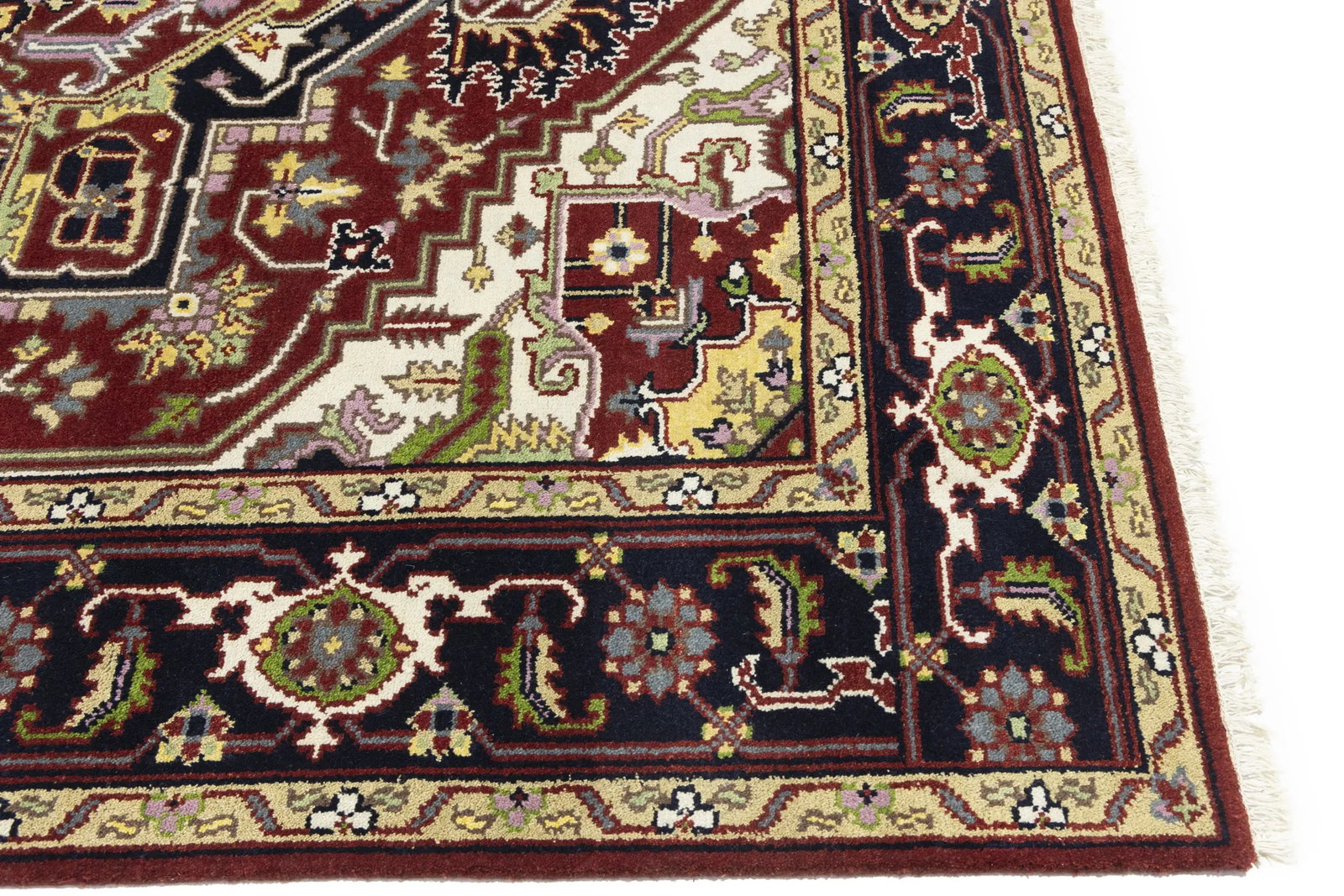 Red Floral 8X10 Heriz Serapi Oriental Rug - 13
