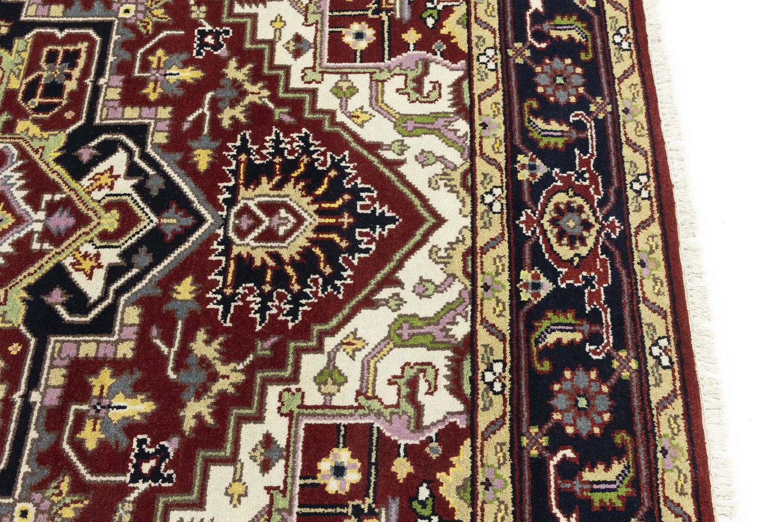 Red Floral 8X10 Heriz Serapi Oriental Rug - 14