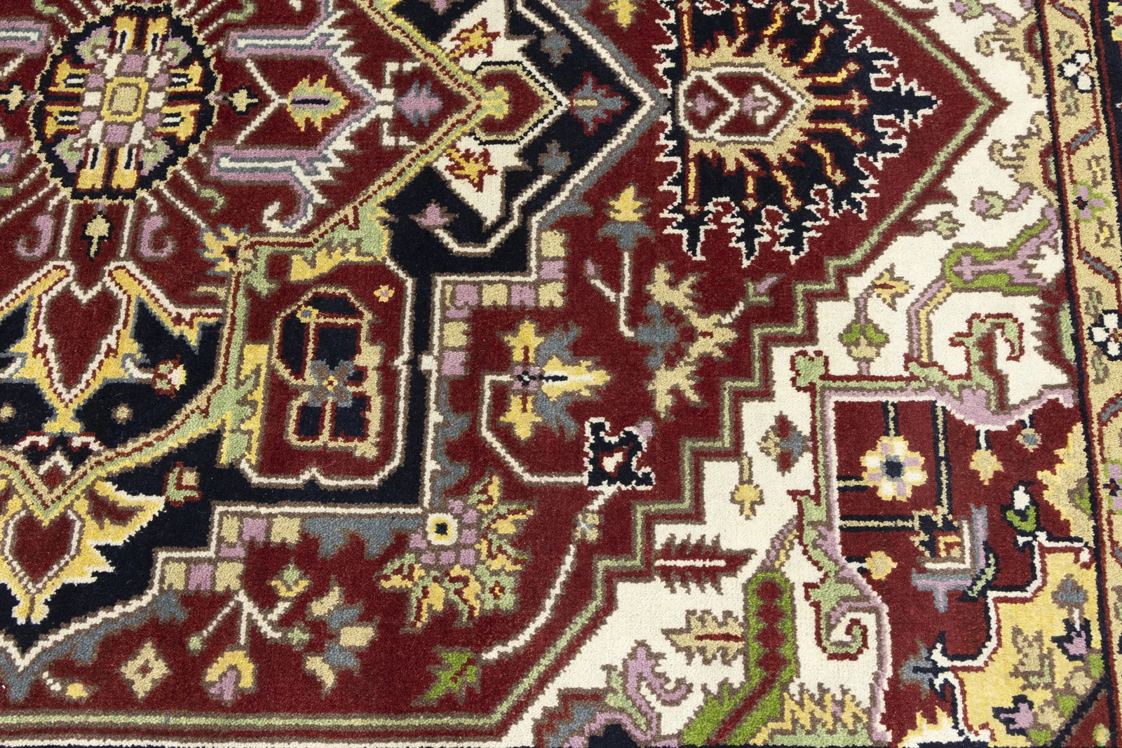 Red Floral 8X10 Heriz Serapi Oriental Rug - 15