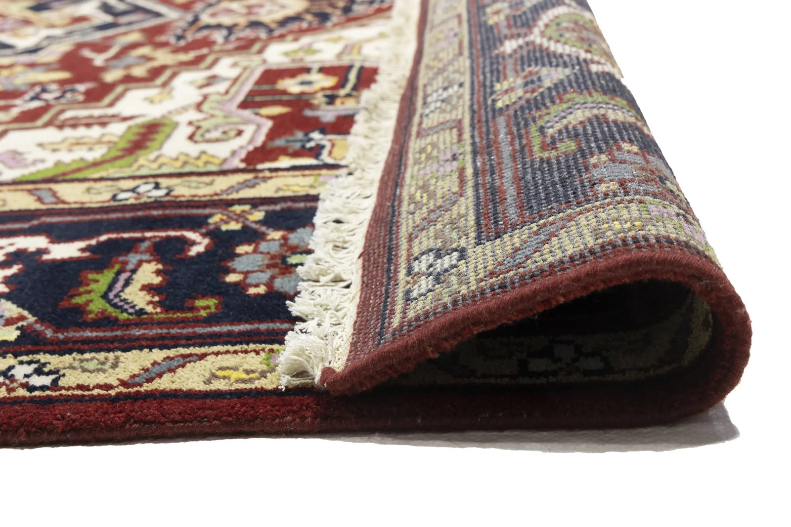 Red Floral 8X10 Heriz Serapi Oriental Rug - 17