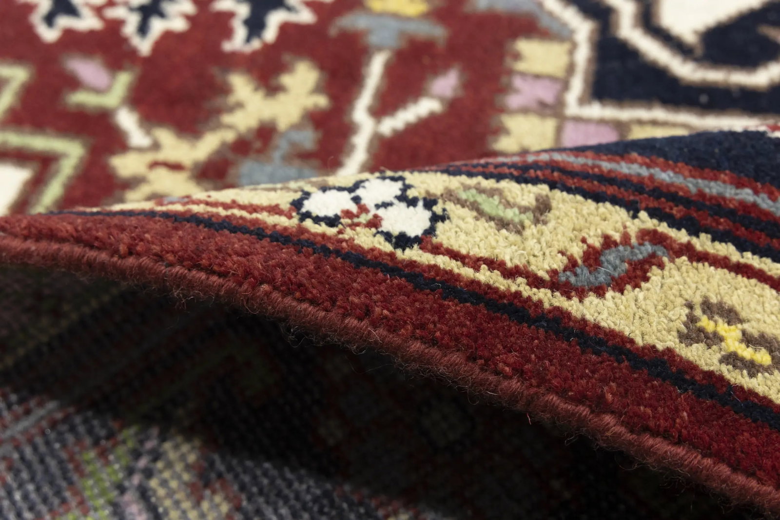Red Floral 8X10 Heriz Serapi Oriental Rug - 18