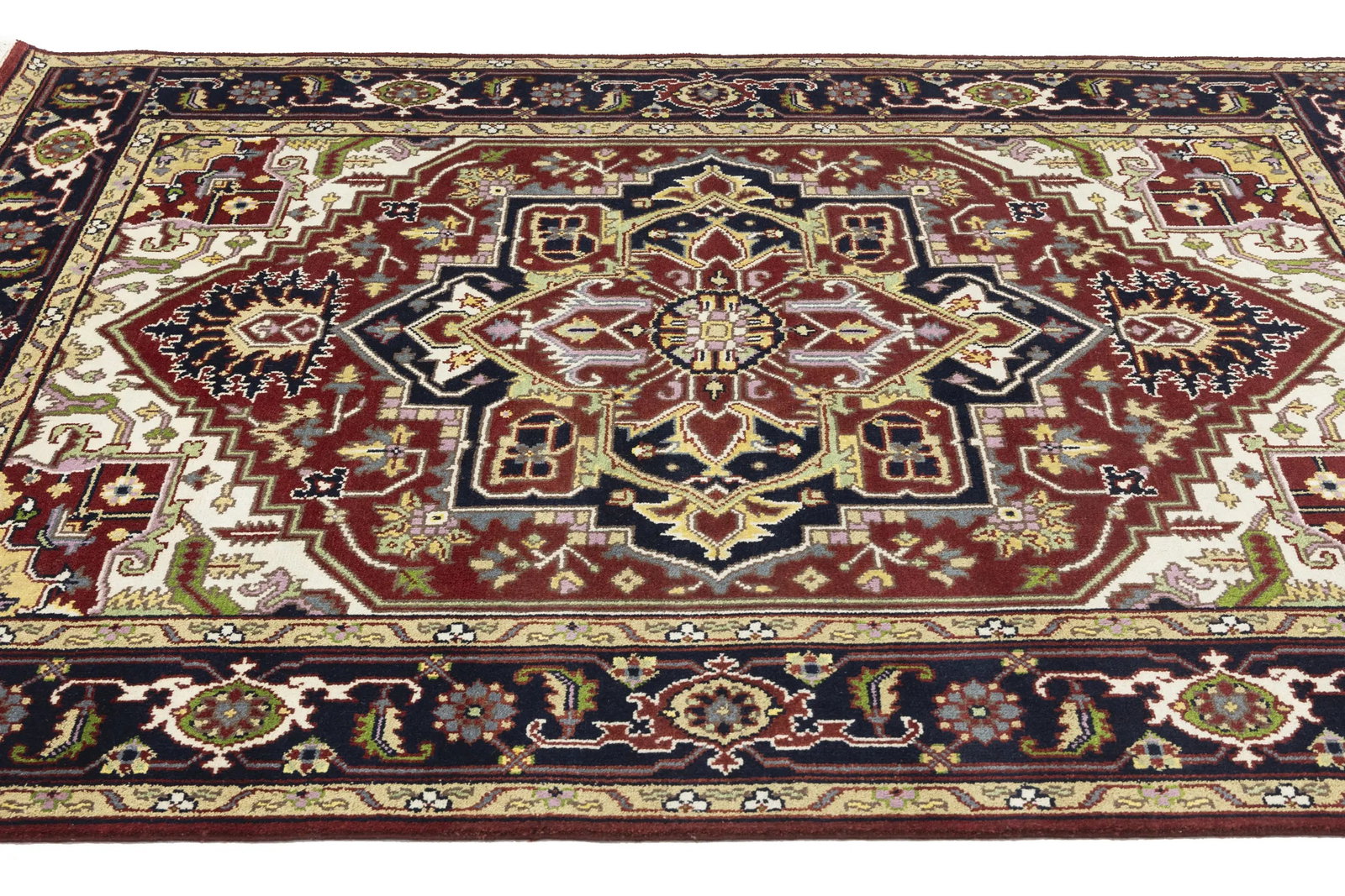 Red Floral 8X10 Heriz Serapi Oriental Rug - 8