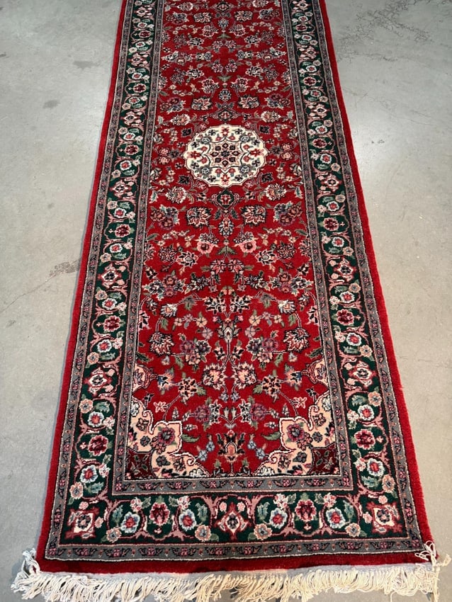 Fine Silk&Wool Tabriz Runner 2.6x10' - 2