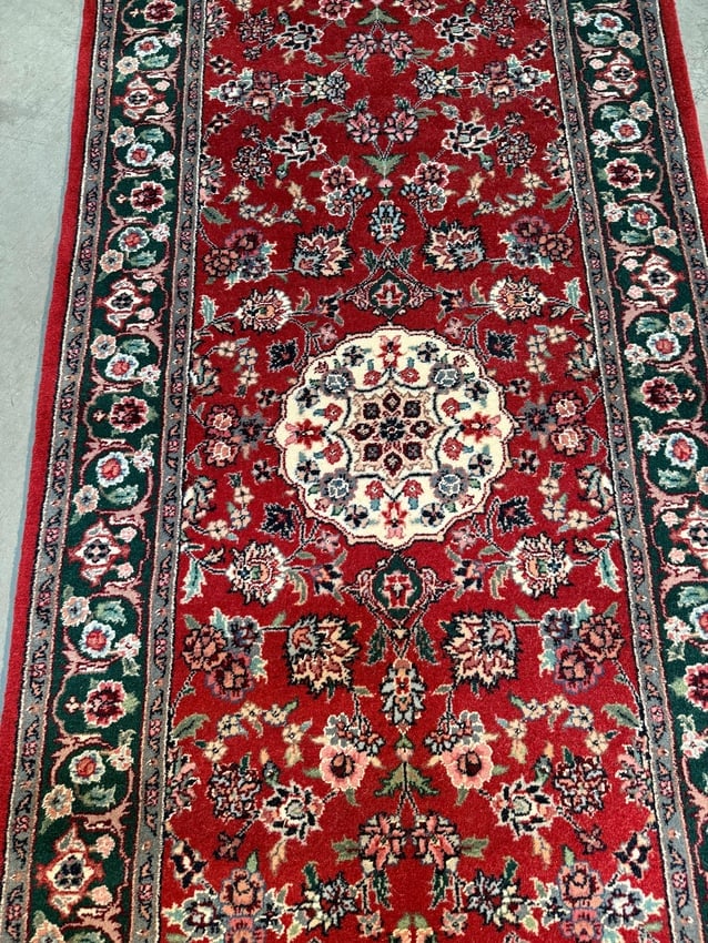 Fine Silk&Wool Tabriz Runner 2.6x10' - 3
