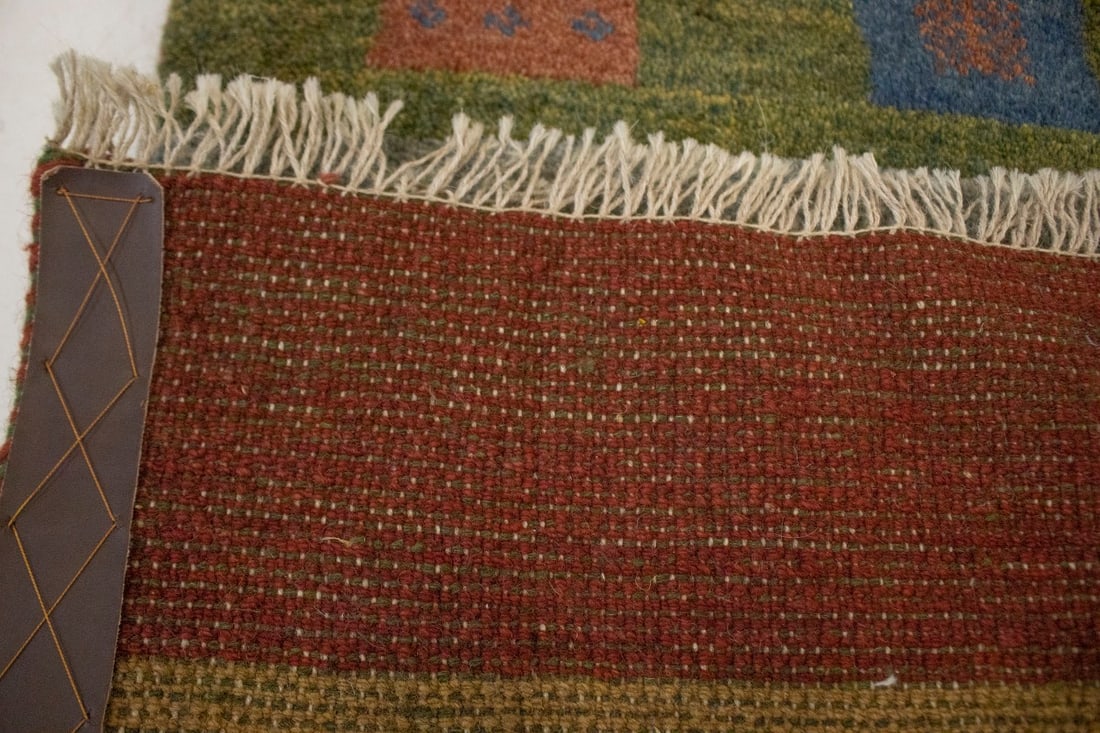Multicolored Stripes Tribal 2'7X3'8 Gabbeh Persian Rug - 16