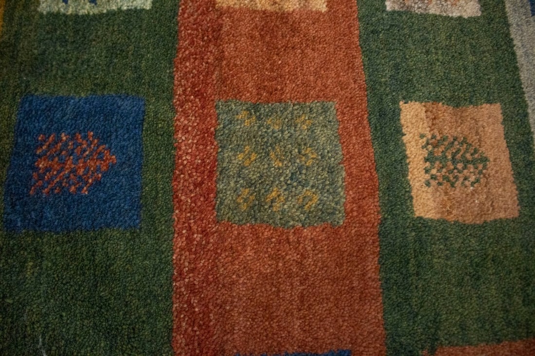 Multicolored Stripes Tribal 2'7X3'8 Gabbeh Persian Rug - 8