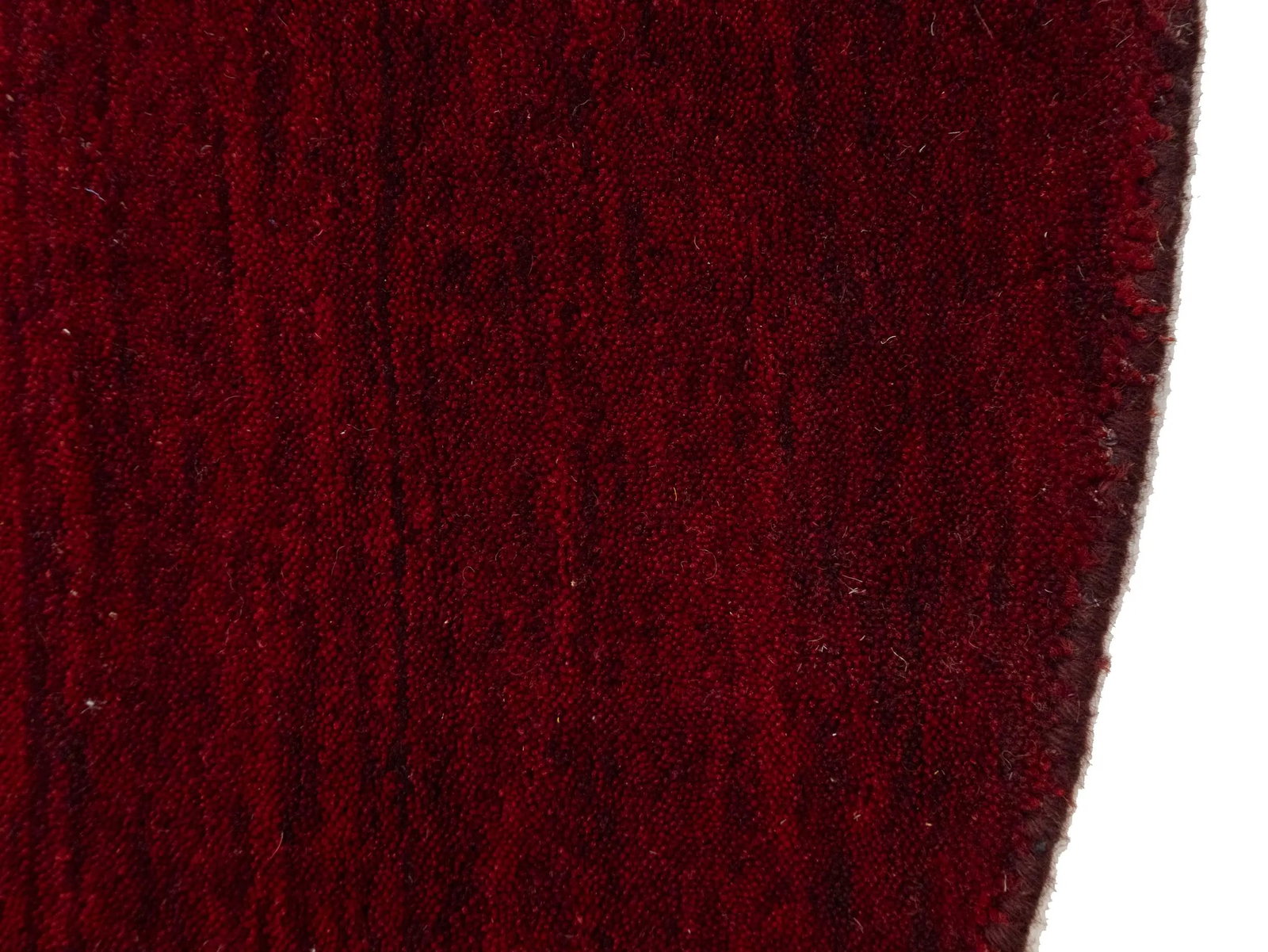 Maroon Red Modern Solid 8X8 Gabbeh Oriental Round Rug - 7