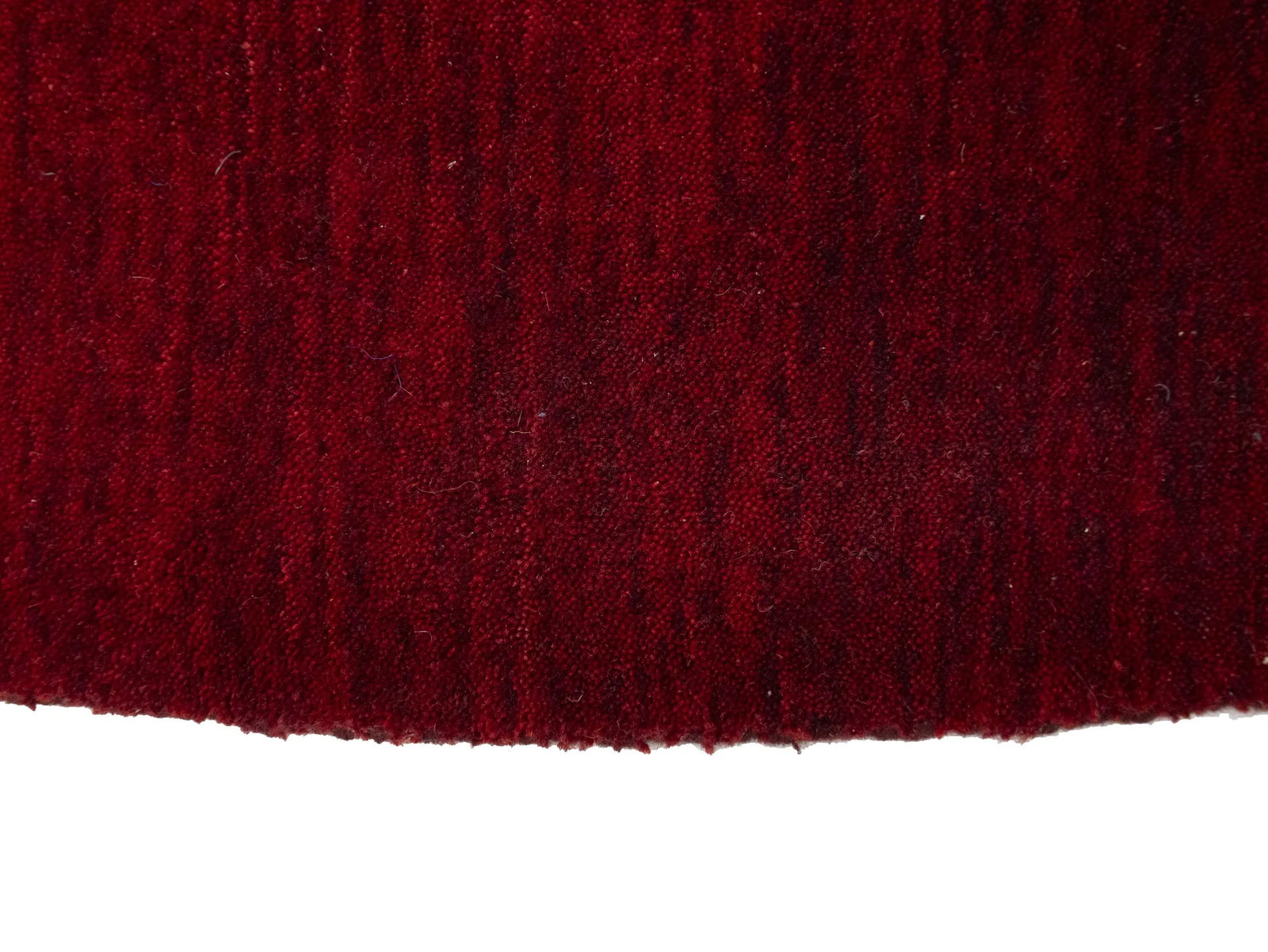 Maroon Red Modern Solid 8X8 Gabbeh Oriental Round Rug - 8